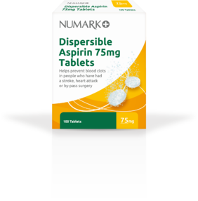 Aspirin Dispersible 75mg Tablets 28